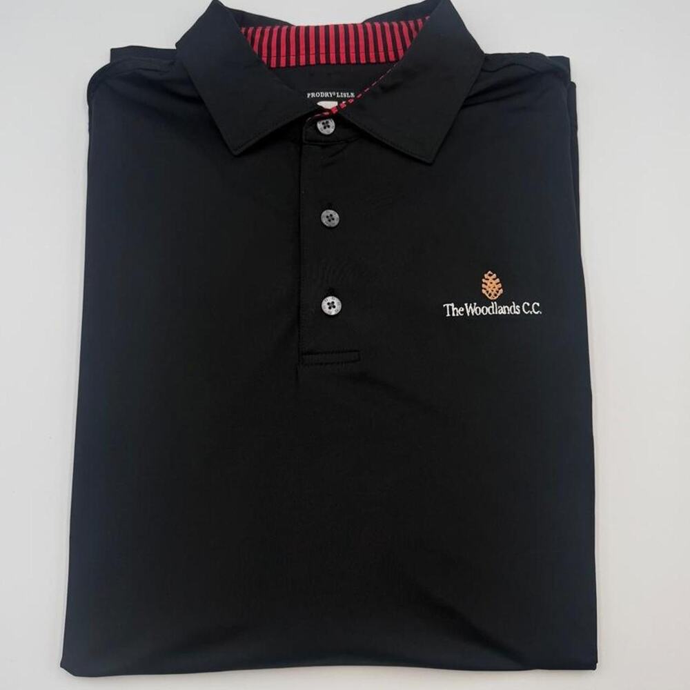 Foot Joy FJ golf polo black size XL 2011 the woodlands country club member guest